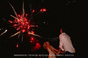 fireworks wedding photography