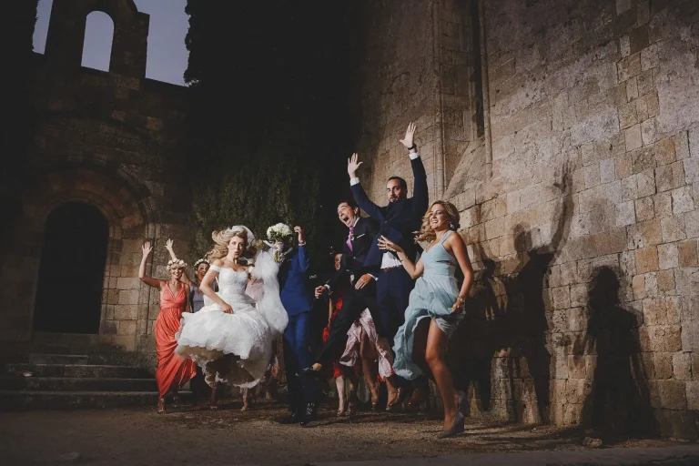 wedding rhodes filerimos group photo