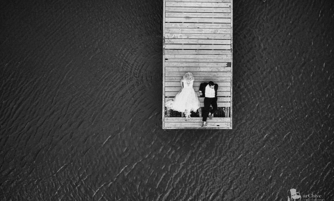 aerial wedding photos