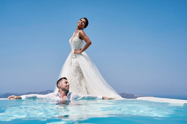 Santorini Oia day after couple photo
