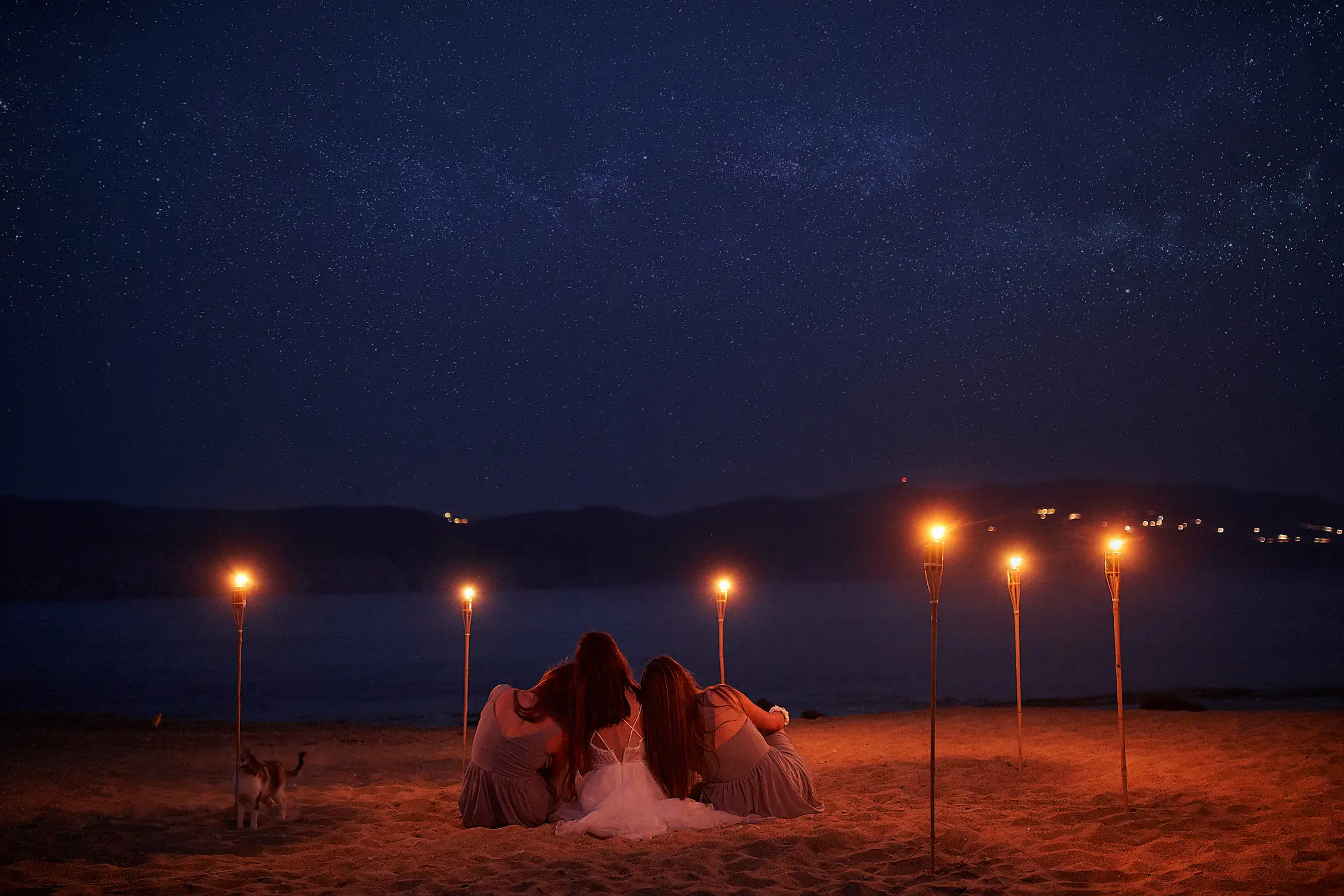 bachelorette photos Agios Sostis mykonos night party