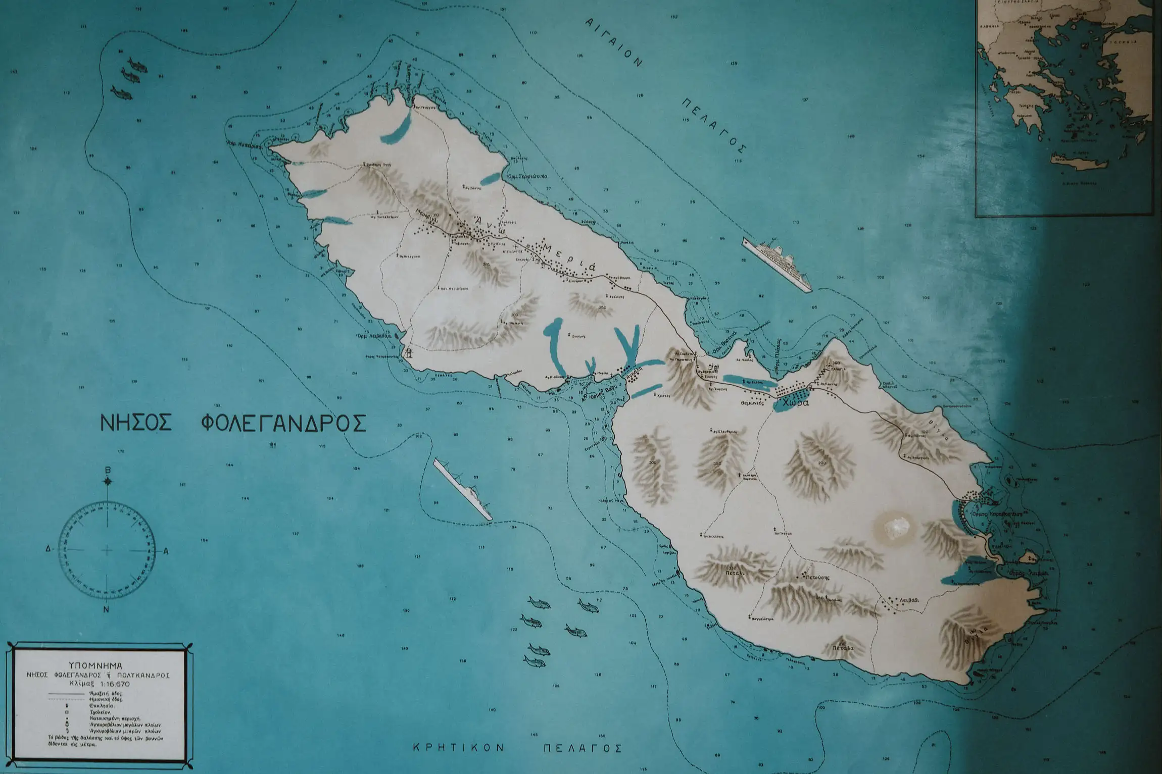 folegandros wedding cruise map